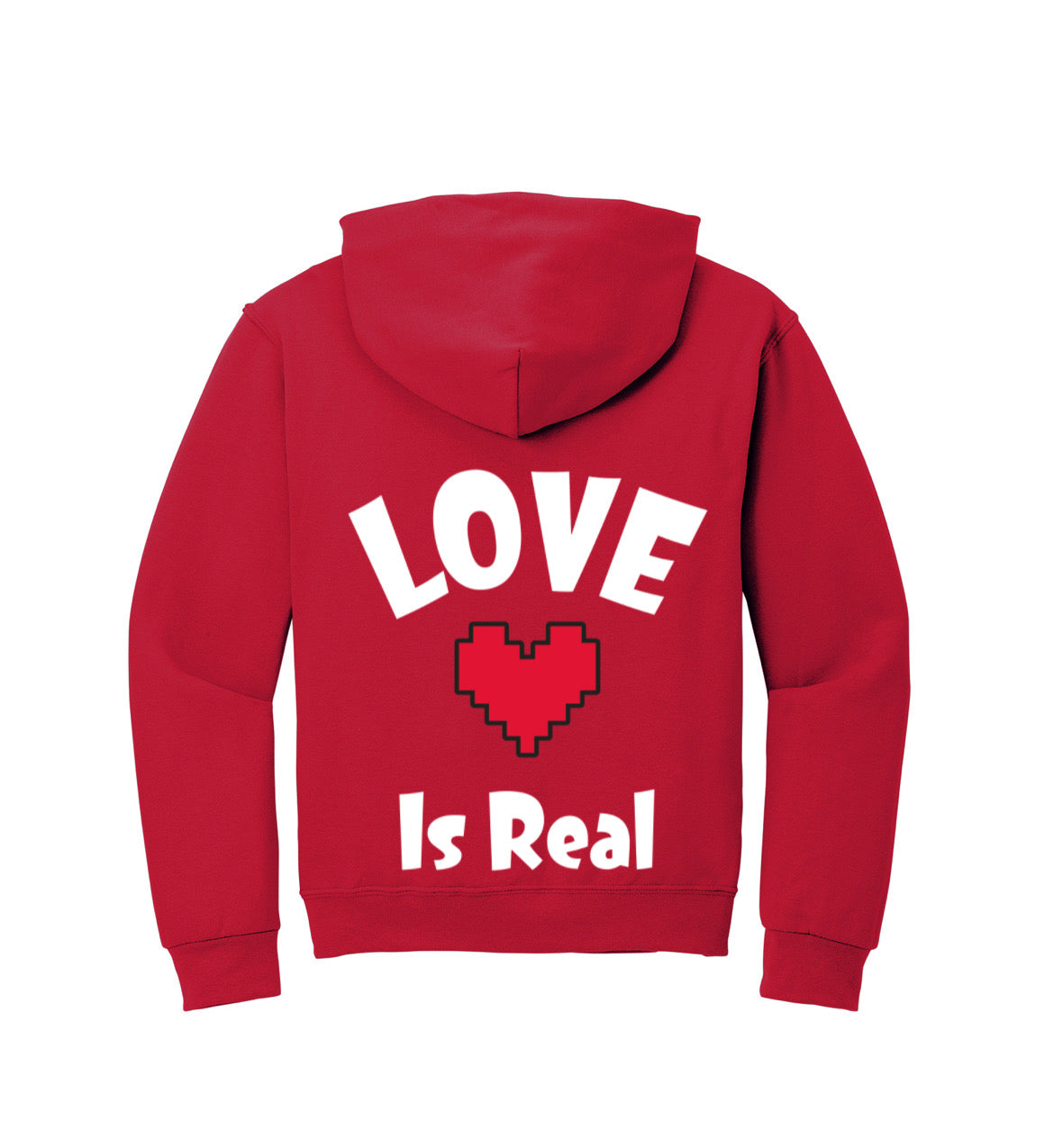 Ninth Cloud™ “Love Is Real”  Core Fleece Pullover Hooded Sweatshirt