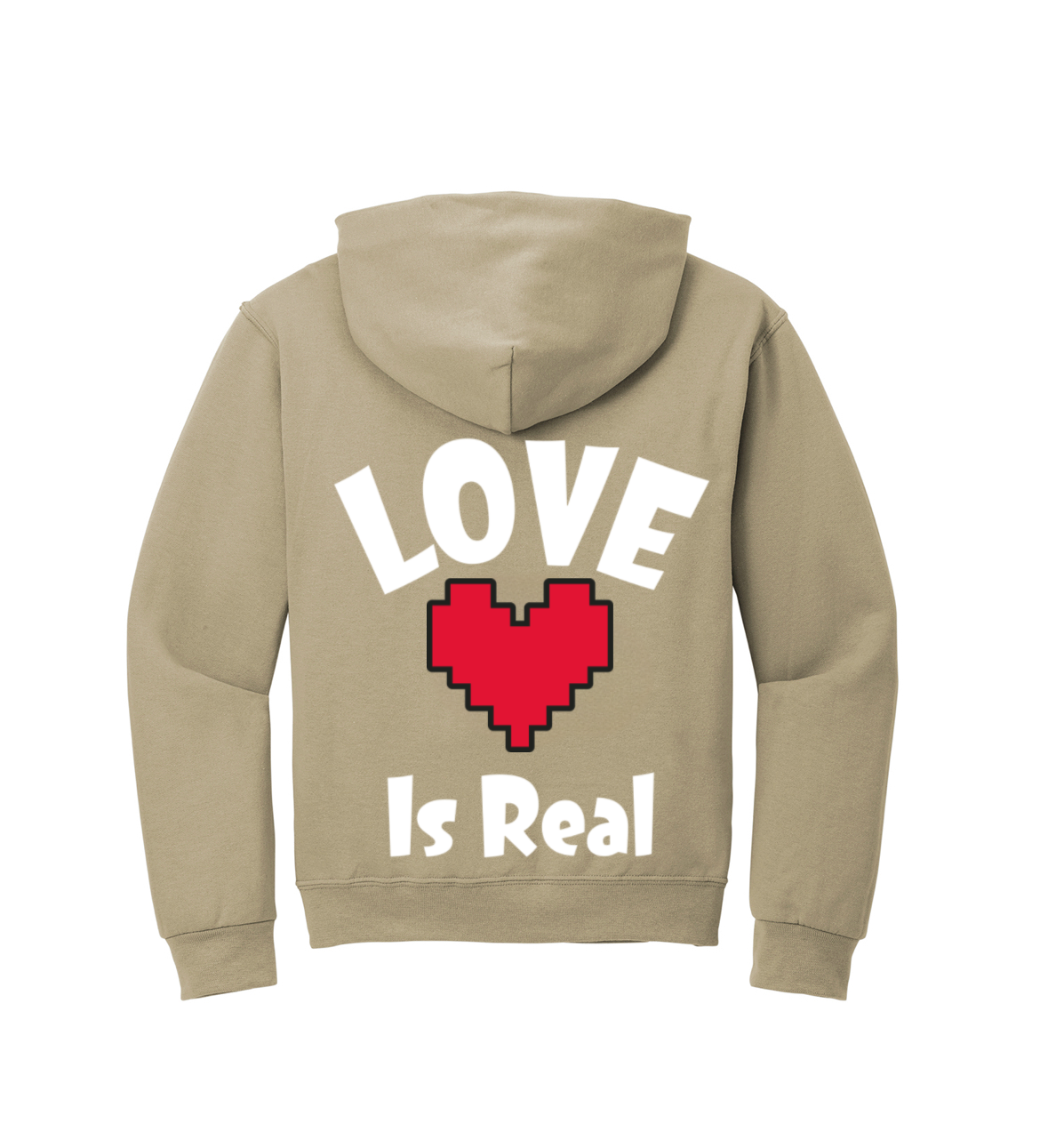 Ninth Cloud™ “Love Is Real”  Core Fleece Pullover Hooded Sweatshirt